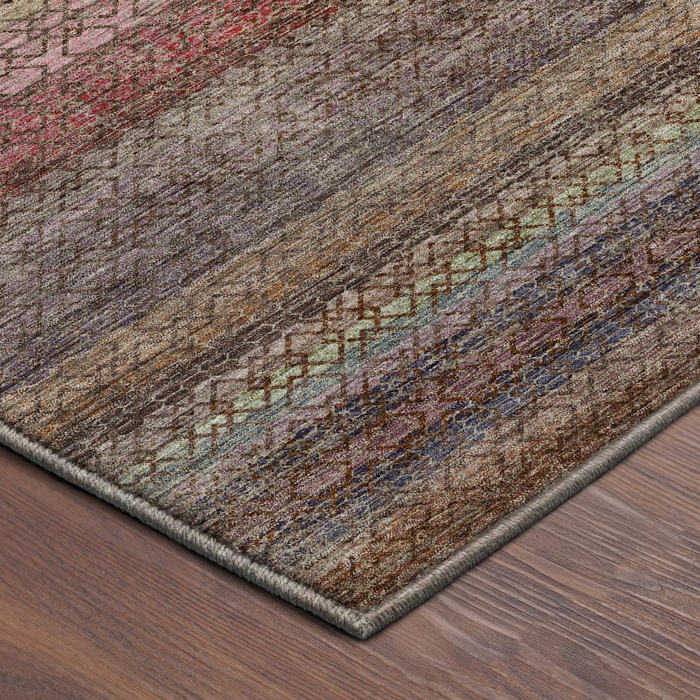 Machine Washable Vico VC4 Brown 2'3" x 7'6" Runner Rug