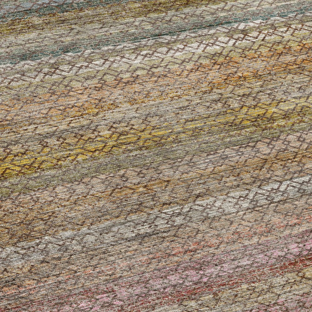 Machine Washable Vico VC4 Brown 8' x 8' Round Rug