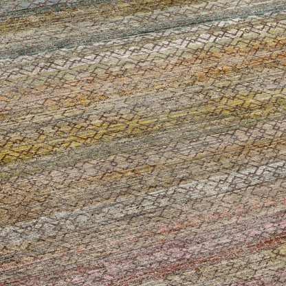 Machine Washable Vico VC4 Brown 8' x 8' Round Rug
