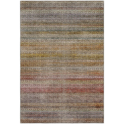 Machine Washable Vico VC4 Brown 8' x 10' Rug