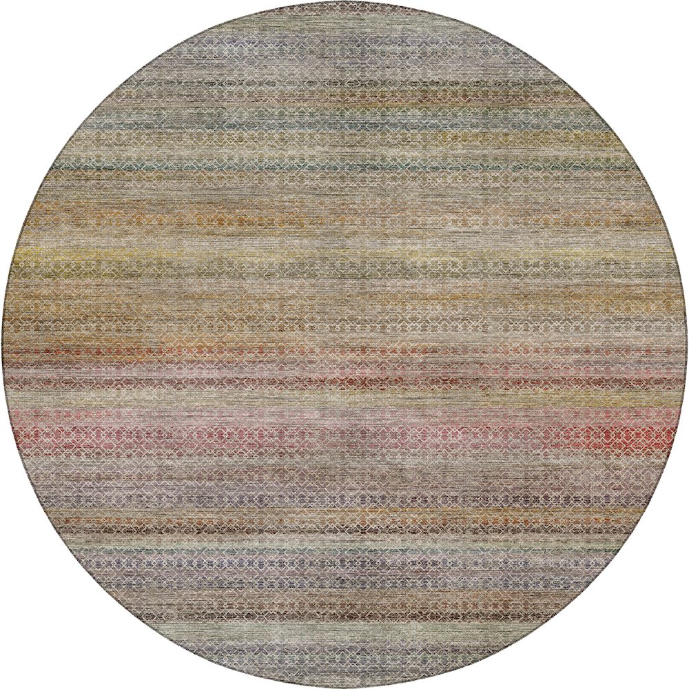Machine Washable Vico VC4 Multi 8' x 8' Round Rug