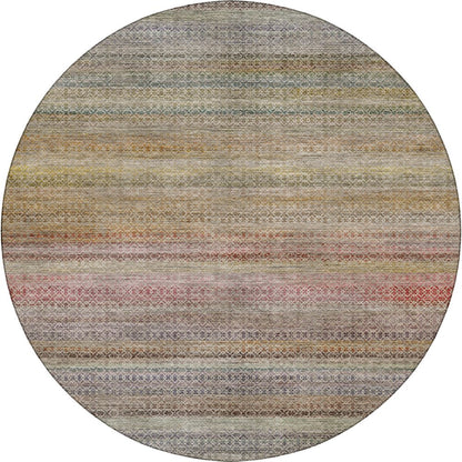 Machine Washable Vico VC4 Multi 8' x 8' Round Rug