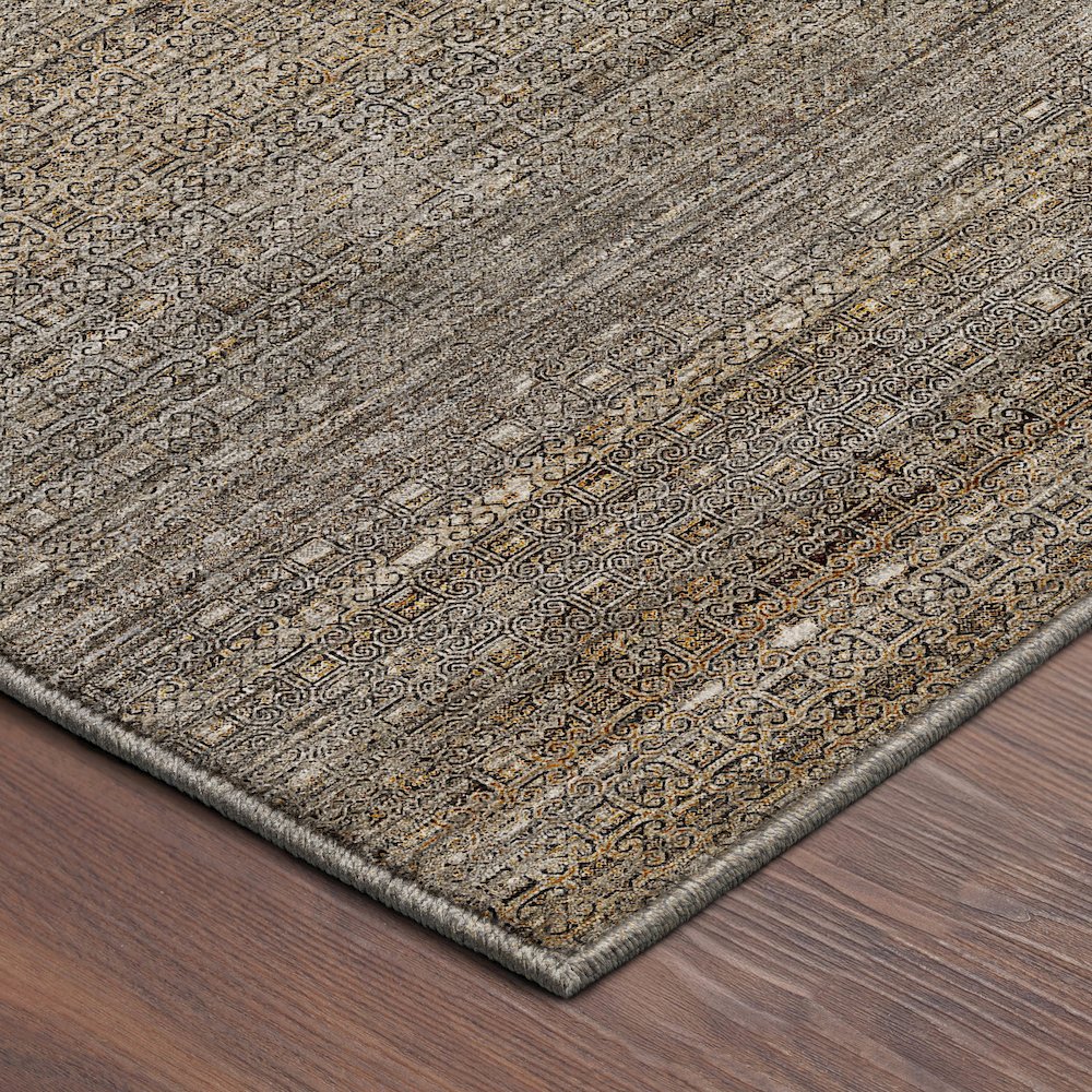 Machine Washable Vico VC5 Brown 8' x 8' Round Rug