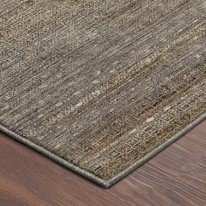 Machine Washable Vico VC5 Brown 8' x 8' Round Rug