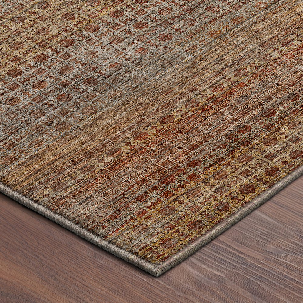 Machine Washable Vico VC5 Orange 2'3" x 7'6" Runner Rug
