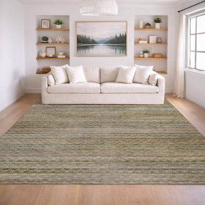 Machine Washable Vico VC6 Green 8' x 10' Rug