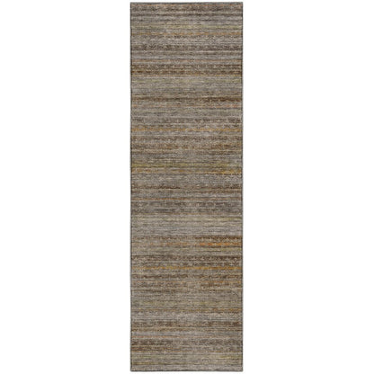 Machine Washable Vico VC6 Brown 2'3" x 7'6" Runner Rug