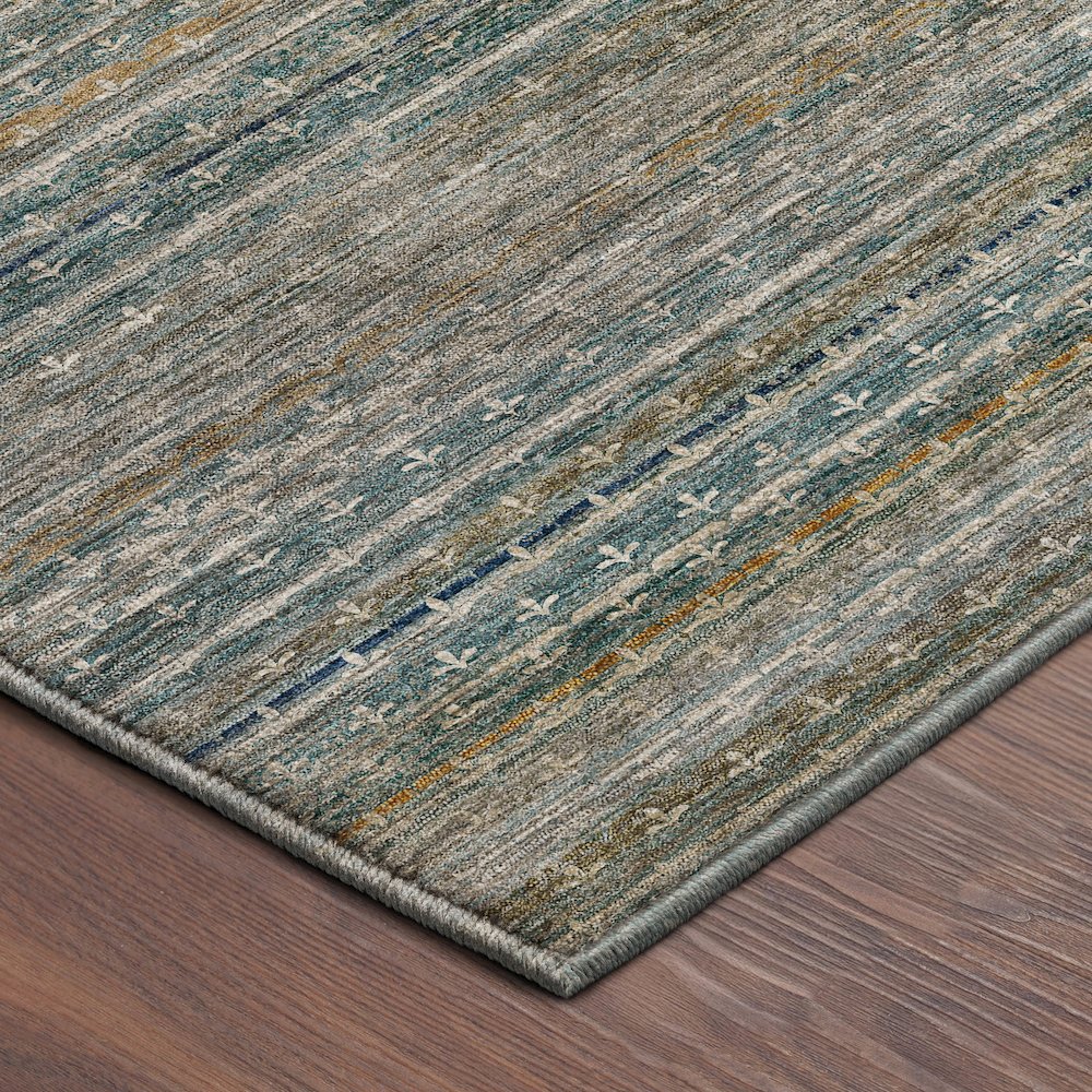 Machine Washable Vico VC6 Teal 2'3" x 7'6" Runner Rug