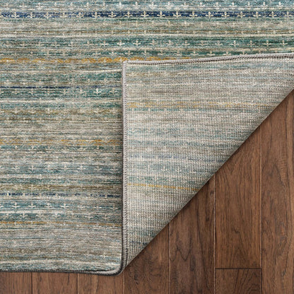 Machine Washable Vico VC6 Teal 8' x 10' Rug