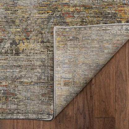 Machine Washable Vico VC7 Gray 8' x 8' Round Rug