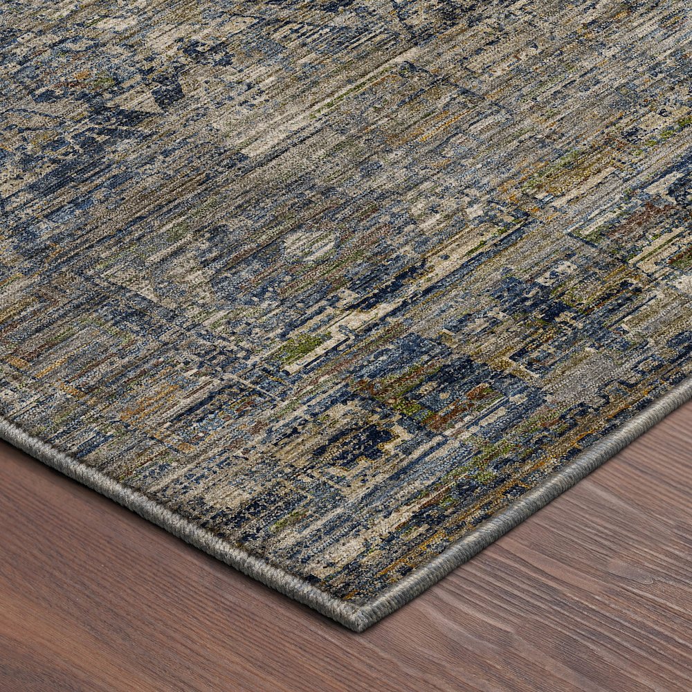 Machine Washable Vico VC7 Blue 2'3" x 7'6" Runner Rug