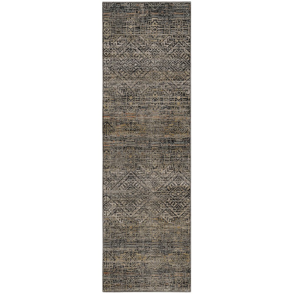 Machine Washable Vico VC8 Black 2'3" x 7'6" Runner Rug