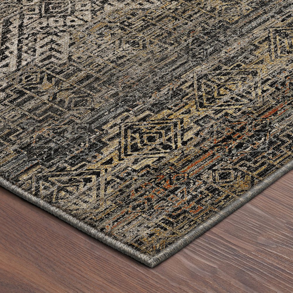 Machine Washable Vico VC8 Black 3' x 5' Rug
