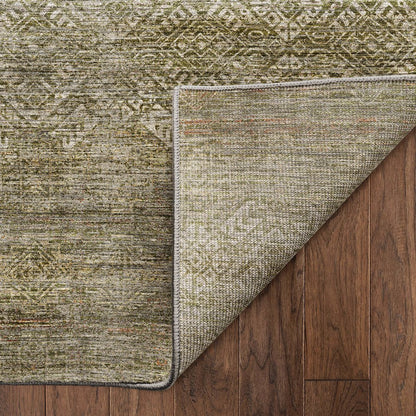 Machine Washable Vico VC8 Green 9' x 12' Rug