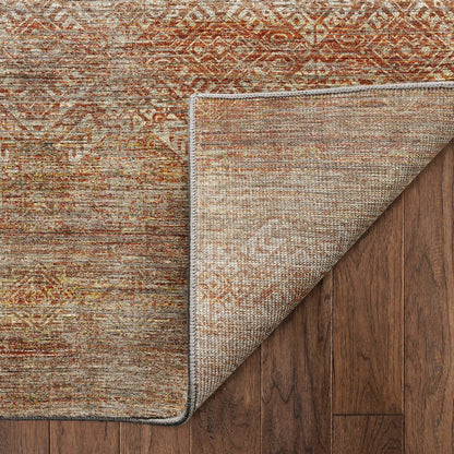 Machine Washable Vico VC8 Orange 5' x 7'6" Rug