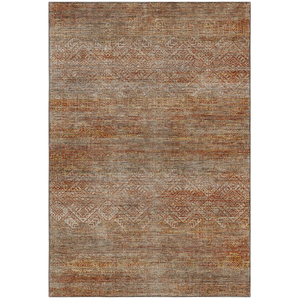 Machine Washable Vico VC8 Orange 5' x 7'6" Rug