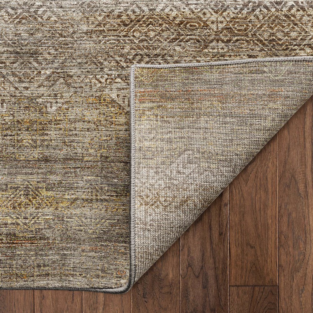 Machine Washable Vico VC8 Brown 8' x 8' Round Rug