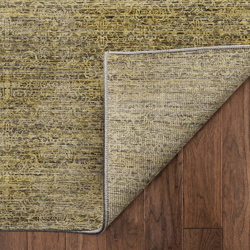 Machine Washable Vico VC9 Gold 8' x 8' Round Rug