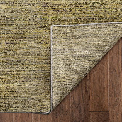 Machine Washable Vico VC9 Gold 8' x 8' Round Rug