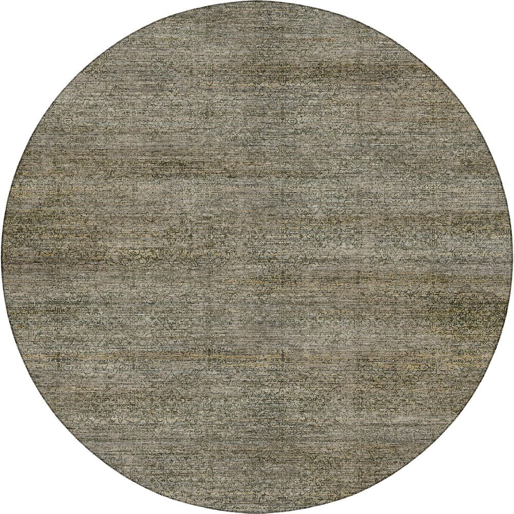 Machine Washable Vico VC9 Green 8' x 8' Round Rug