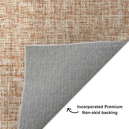 Luxury Washable Voyage VY1 Orange 2'3" x 7'6" Runner Rug