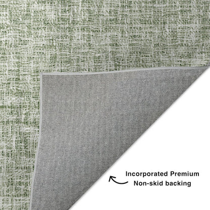 Luxury Washable Voyage VY1 Green 8' x 8' Rug