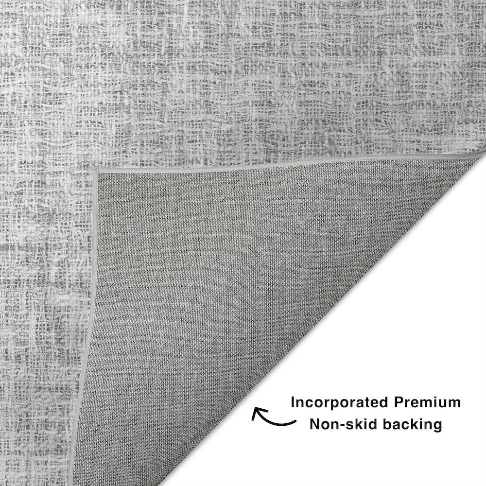 Luxury Washable Voyage VY1 Gray 8' x 8' Rug