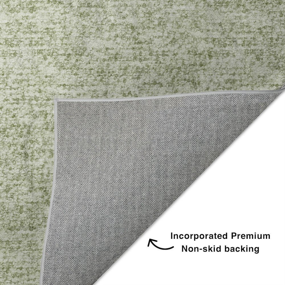 Luxury Washable Voyage VY2 Green 1'8" x 2'6" Rug