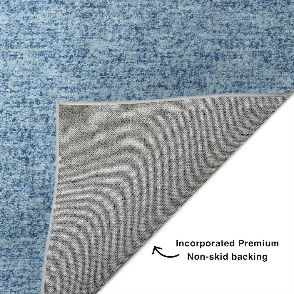 Luxury Washable Voyage VY2 Blue 9' x 12' Rug