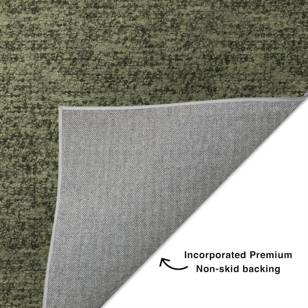 Luxury Washable Voyage VY2 Green 9' x 12' Rug