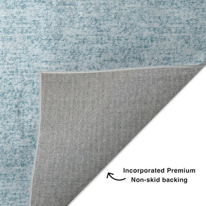 Luxury Washable Voyage VY2 Blue 8' x 8' Rug