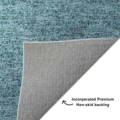 Luxury Washable Voyage VY2 Teal 2'3" x 7'6" Runner Rug