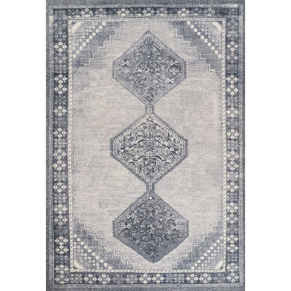 Contemporary Rectangle Area Rug, Blue, 5' X 8'