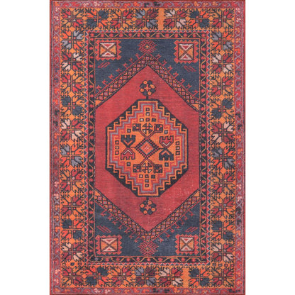 Traditional Runner Area Rug, Red, 2'3" X 7'6" Runner