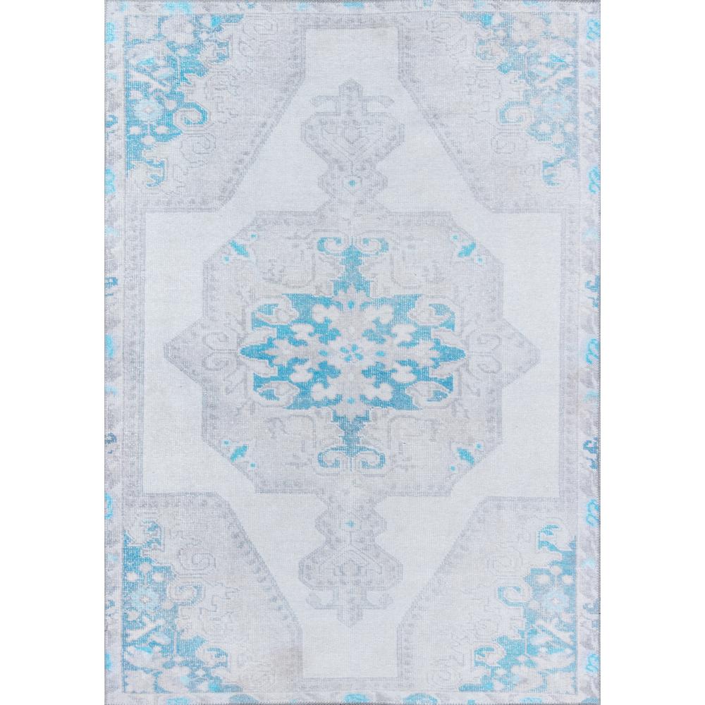 Traditional Runner Area Rug, Grey, 2'3" X 7'6" Runner