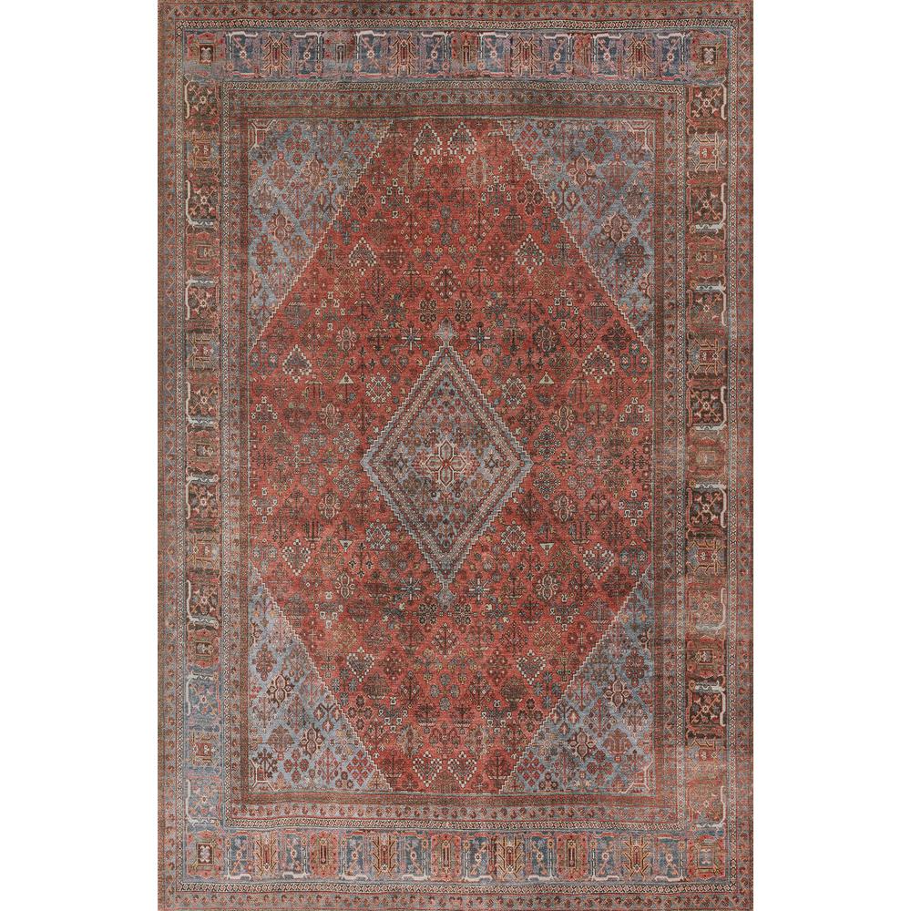 Traditional Rectangle Area Rug, Copper, 10' X 14'
