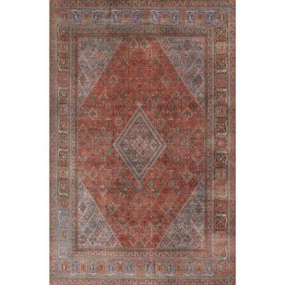 Traditional Rectangle Area Rug, Copper, 10' X 14'