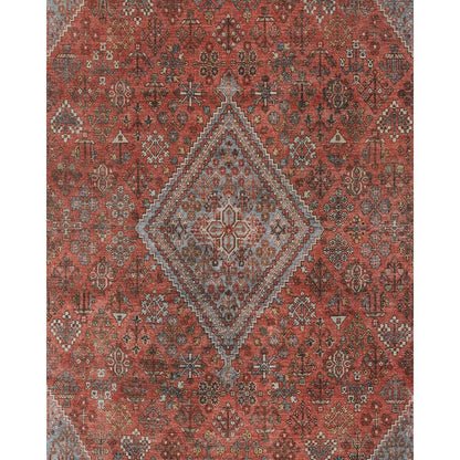 Traditional Rectangle Area Rug, Copper, 10' X 14'