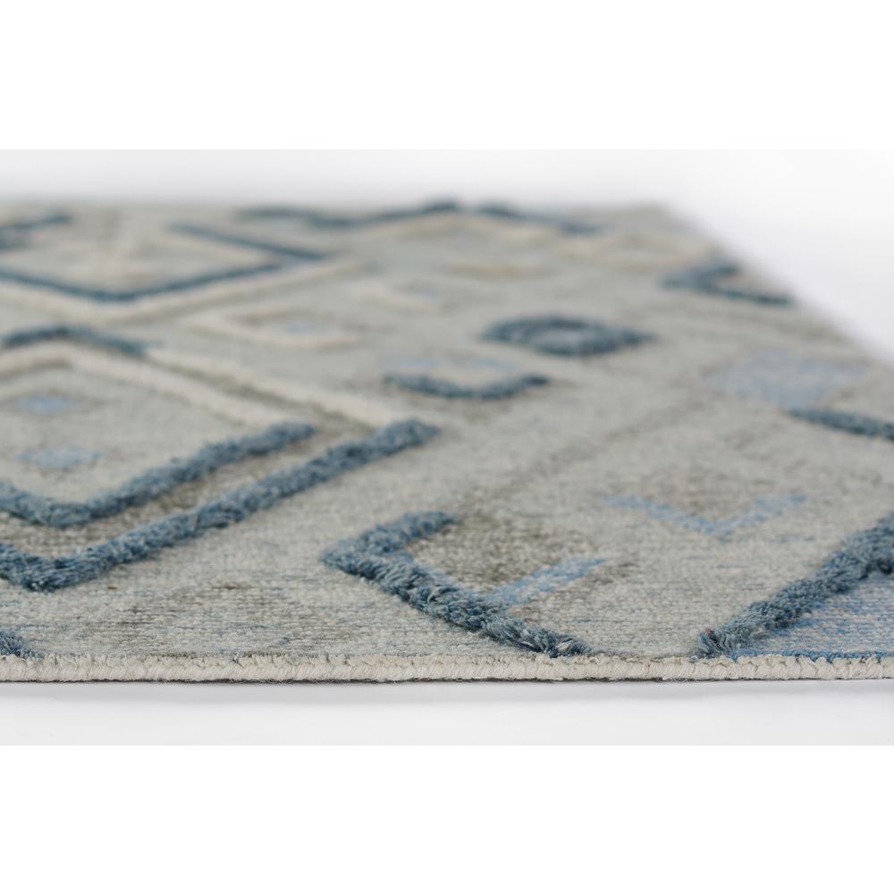 Contemporary Rectangle Area Rug, Blue, 5' X 8'
