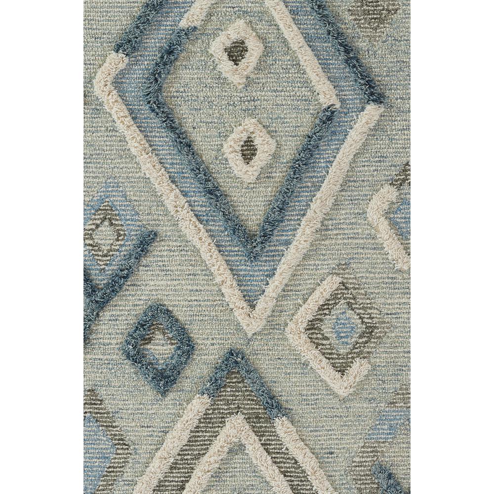 Contemporary Rectangle Area Rug, Blue, 5' X 8'