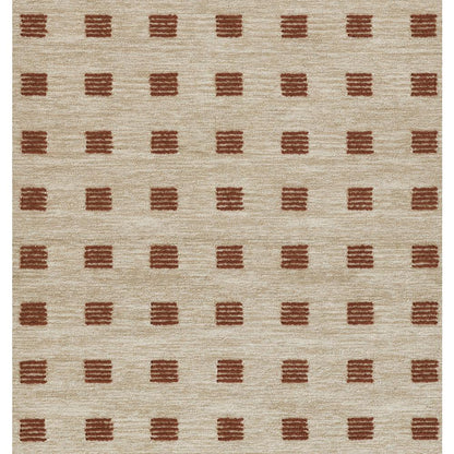 Contemporary Runner Area Rug, Rust, 2'3" X 8' Runner