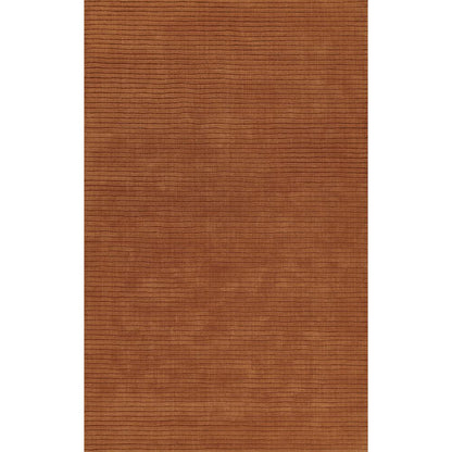 Contemporary Rectangle Area Rug, Rust, 5' X 8'