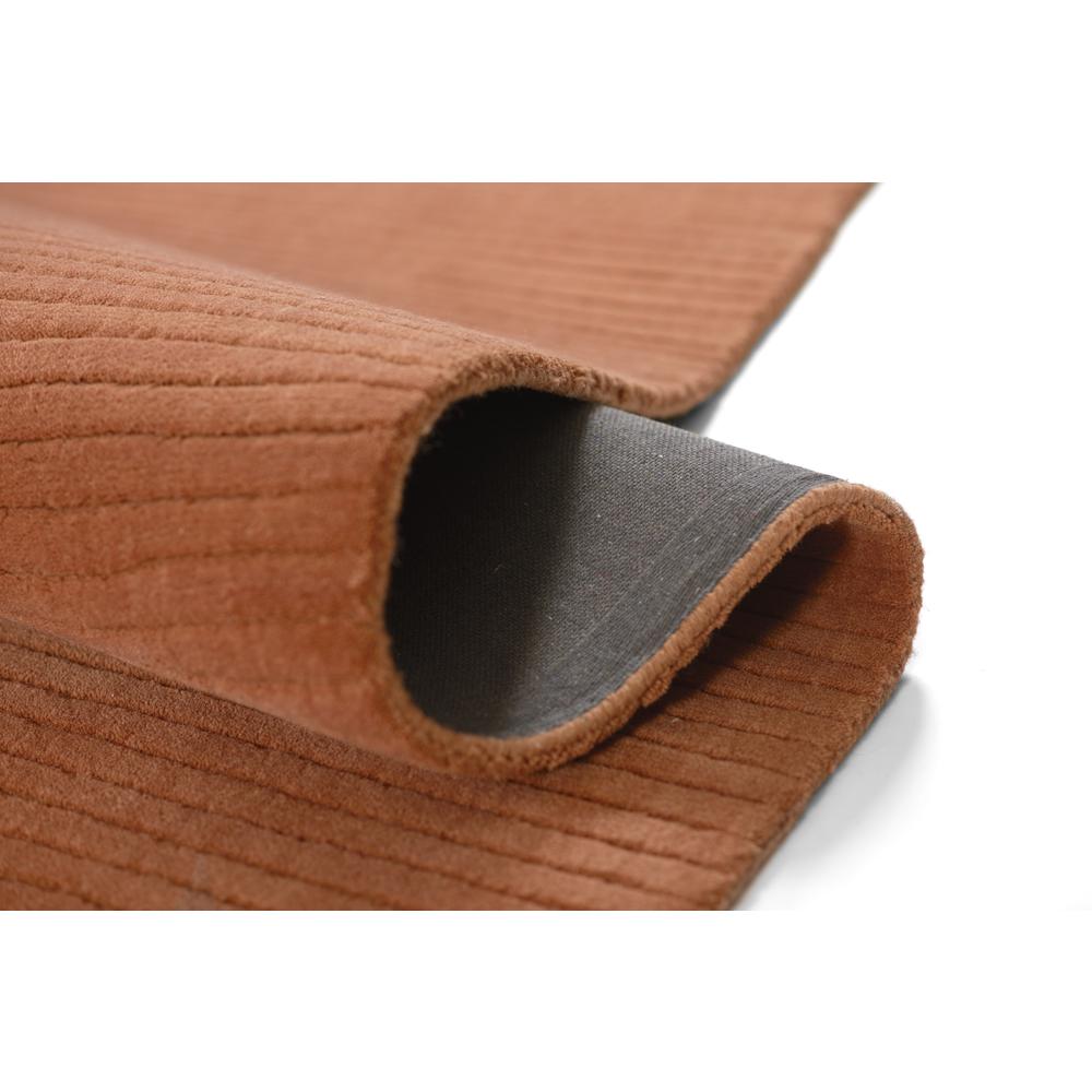 Contemporary Rectangle Area Rug, Rust, 5' X 8'