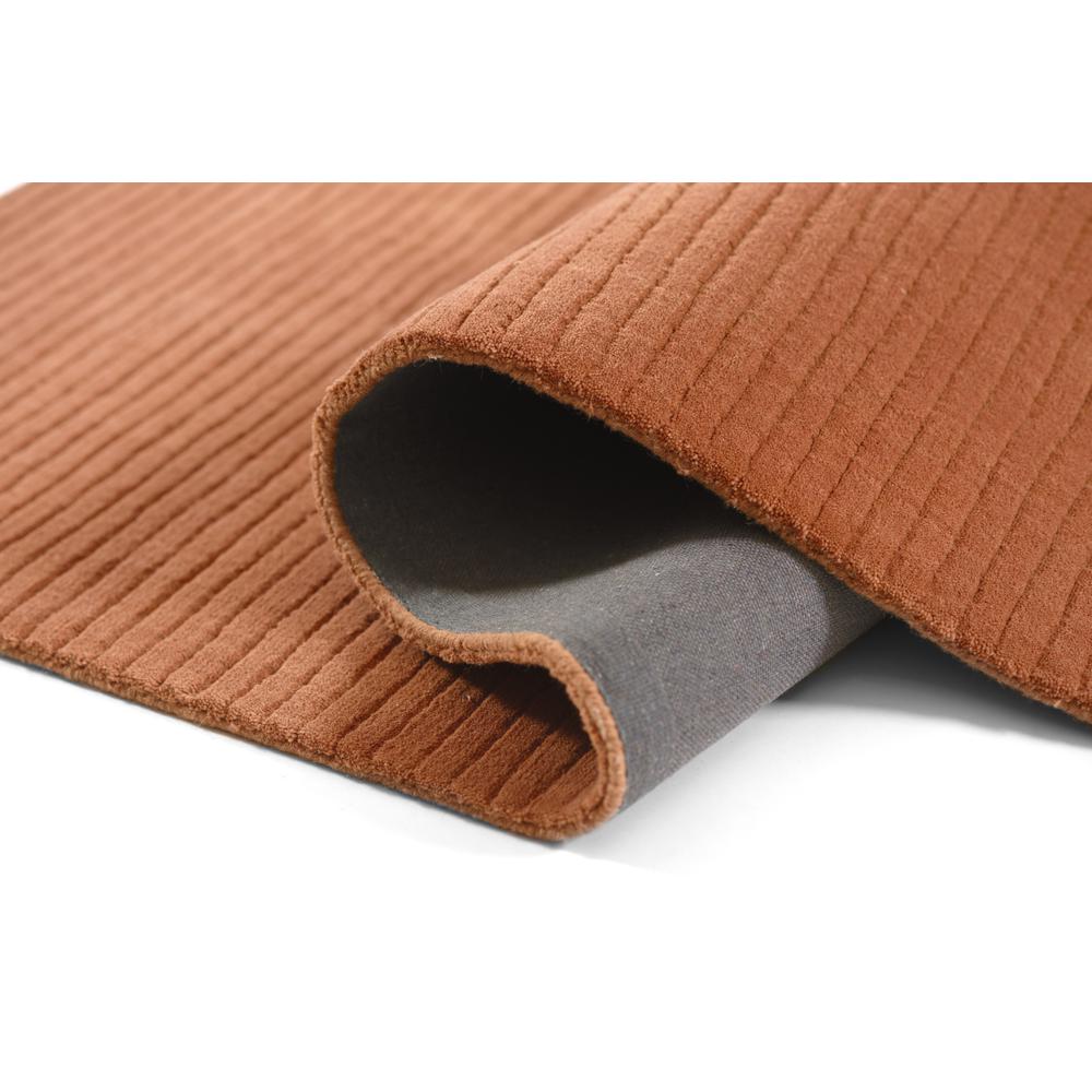 Contemporary Rectangle Area Rug, Rust, 5' X 8'