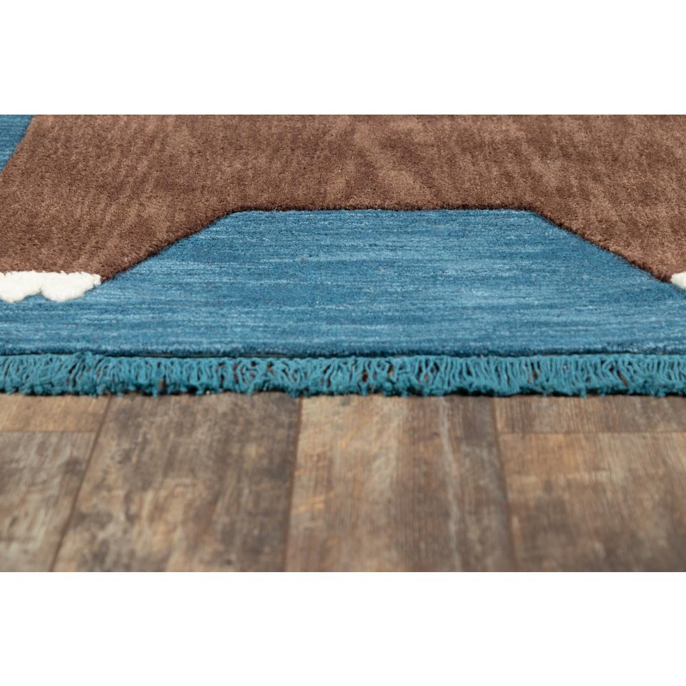 Contemporary Rectangle Area Rug, Navy, 4' X 6'