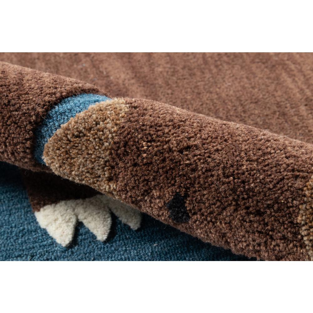 Contemporary Rectangle Area Rug, Navy, 4' X 6'