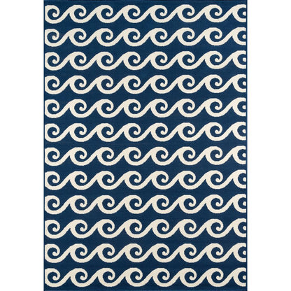 Contemporary Rectangle Area Rug, Navy, 2'3" X 4'6"