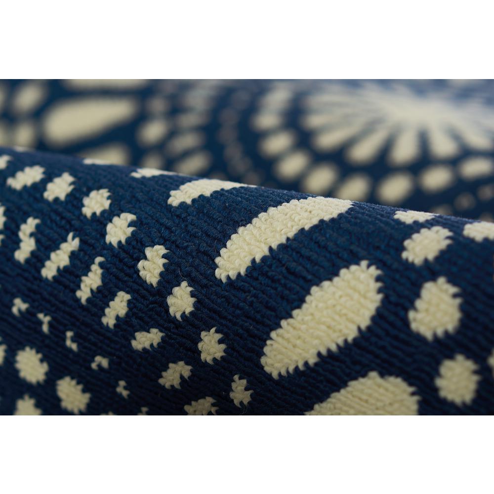 Transitional Oval Area Rug, Navy, 2'3" X 4'6"