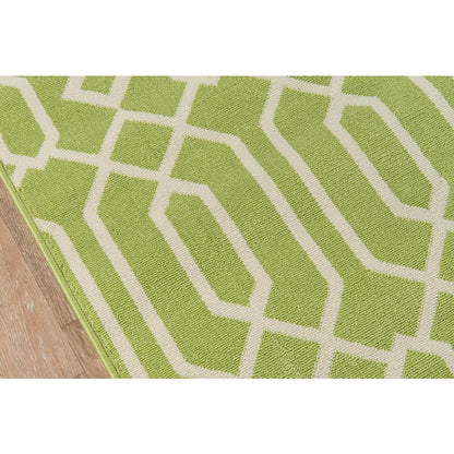 Contemporary Rectangle Area Rug, Green, 2'3" X 4'6"