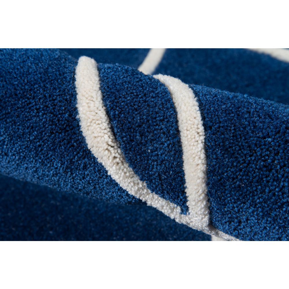 Contemporary Runner Area Rug, Navy, 2'3" X 8' Runner